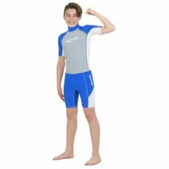 Lycra MC Seac Evo Enfant Bleu -BEUCHAT vente lycra mc seac evo enfant bleu 2