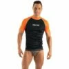 Lycra MC Seac T-sun Homme Noir/Orange -BEUCHAT vente lycra mc seac t sun homme noir orange