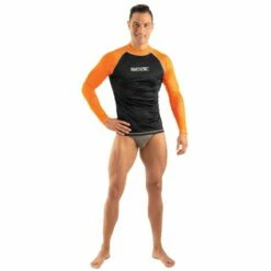 Lycra ML Seac T-Sun Homme Noir/Orange -BEUCHAT vente lycra ml seac t sun homme noir orange 1