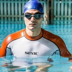 Lycra Néoprène ML Seac Fit Homme Blanc/Orange 2mm -BEUCHAT vente lycra neoprene ml seac fit homme blanc orange 2mm 3