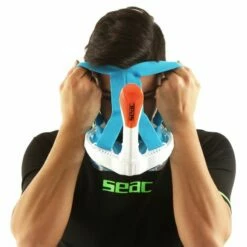 Masque Snorkeling Seac Grande Faciale Magica Blanc/Orange -BEUCHAT vente masque snorkeling seac grande faciale libera magica blanc orange 5