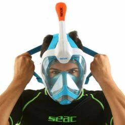 Masque Snorkeling Seac Grande Faciale Magica Blanc/Orange -BEUCHAT vente masque snorkeling seac grande faciale libera magica blanc orange 7