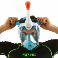 Masque Snorkeling Seac Grande Faciale Magica Blanc/Orange -BEUCHAT vente masque snorkeling seac grande faciale libera magica blanc orange 8