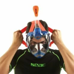 Masque Snorkeling Seac Grande Faciale Magica Bleu/Orange -BEUCHAT vente masque snorkeling seac grande faciale libera magica bleu orange 7