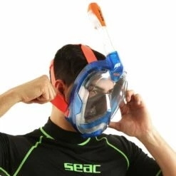 Masque Snorkeling Seac Grande Faciale Magica Bleu/Orange -BEUCHAT vente masque snorkeling seac grande faciale libera magica bleu orange 9