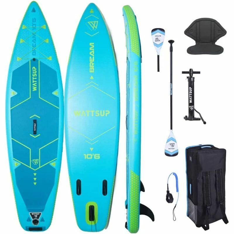 Paddle Gonflable WATTSUP BREAM 10'6" Avec Siege Et Pagaie Convertible Kayak 3 Paddle Gonflable WATTSUP BREAM 10'6" Avec Siege Et Pagaie Convertible Kayak