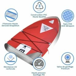 Paddle Gonflable WATTSUP SEAL 12'8'' -BEUCHAT vente paddle gonflable wattsup seal 12 8 2