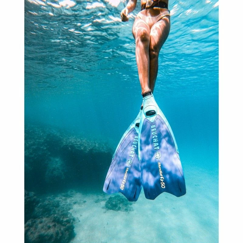 Palmes Chaussantes Beuchat Mundial One 50 Bleu 4 Palmes Chaussantes Beuchat Mundial One 50 Bleu – Image 2