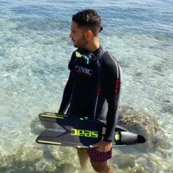 Palmes Seac Booster Noir/Jaune -BEUCHAT vente palmes seac booster noir jaune 4