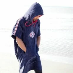 Poncho Surf Adulte Saint Jacques Wetsuits Duo Blue Line