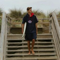 Poncho Surf Adulte Saint Jacques Wetsuits Kaki-Bleu -BEUCHAT vente poncho surf adulte saint jacques wetsuits kaki bleu 2
