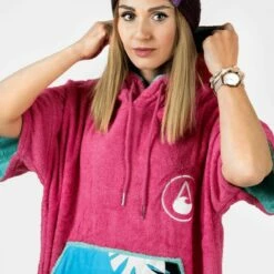 Poncho Surf Wave Hawaii Sans Zip Pink Wave -BEUCHAT vente poncho surf wave hawaii sans zip pink wave 2