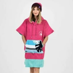 Poncho Surf Wave Hawaii Sans Zip Pink Wave -BEUCHAT vente poncho surf wave hawaii sans zip pink wave 3