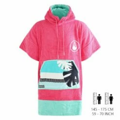 Poncho Surf Wave Hawaii Sans Zip Pink Wave -BEUCHAT vente poncho surf wave hawaii sans zip pink wave 6