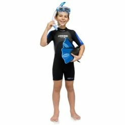 Shorty Enfant Noir/Bleu Cressi Med X 2,5mm -BEUCHAT vente shorty enfant noir bleu cressi med x 2 5mm 4